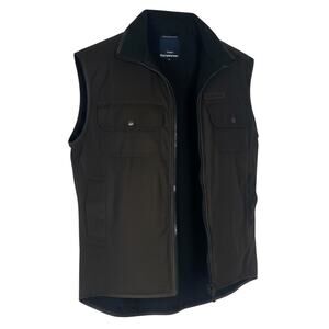 Oilskin Norsewear Vest Men's Size M Fleece Lined Made in NZ Full Zip Workwear